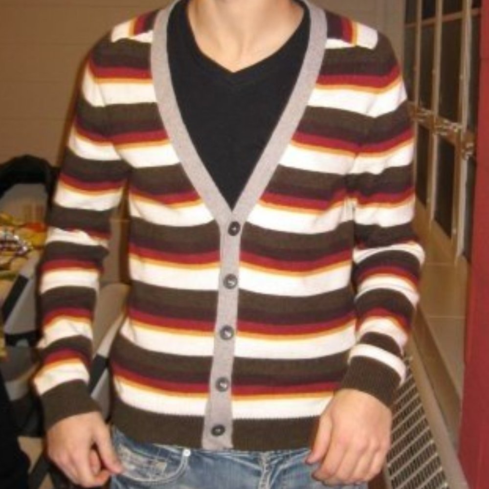 Heritage Hilfiger Denim Striped Cardigan